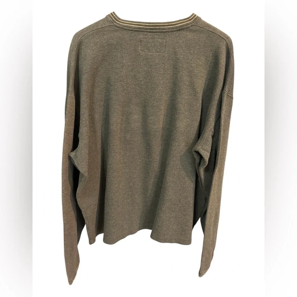 Vintage 90s Abercrombie & Fitch grey v-neck sweater. Size  XXL